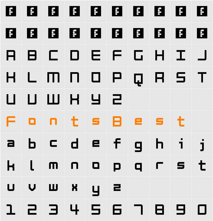 SM Grid Text Rounded Character Map
