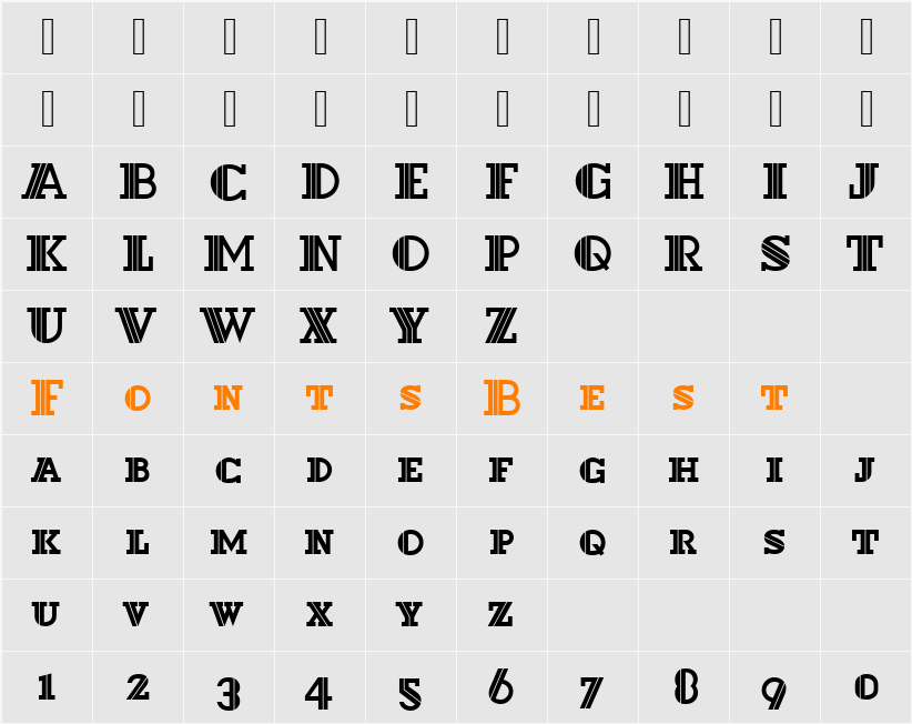 DextorSCD Character Map