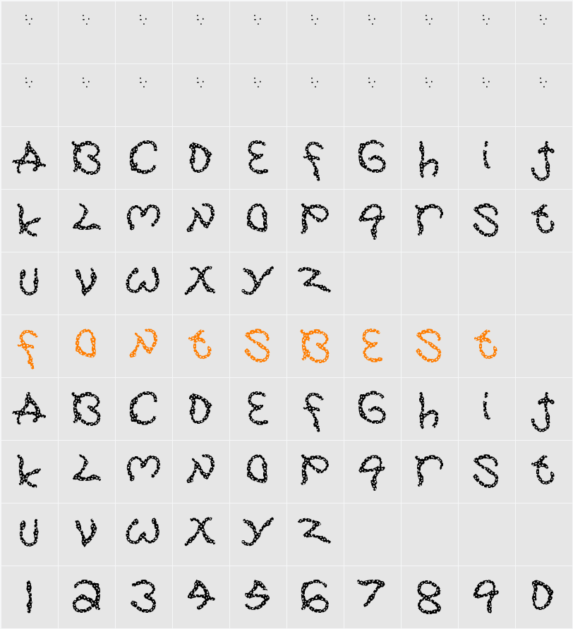 Pretzel Character Map
