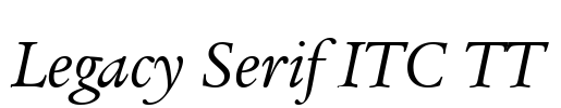 Legacy Serif ITC TT Font Image