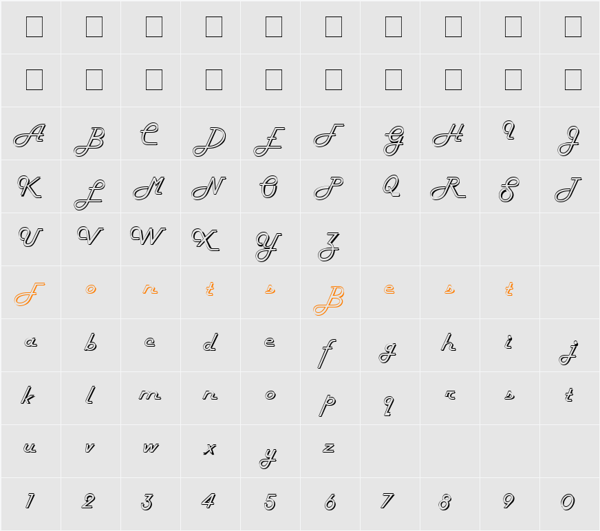 Hollow Character Map