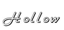 Hollow Font Image