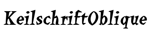 KeilschriftOblique Font Image