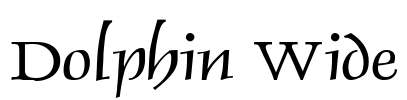 Dolphin Wide Font Image