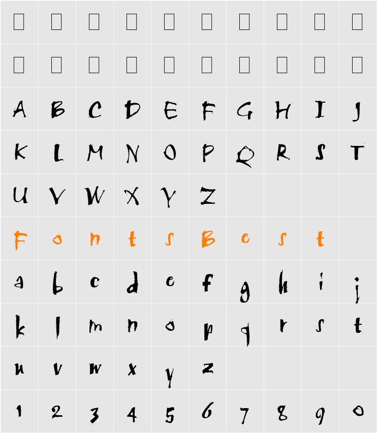 Twang LET Character Map