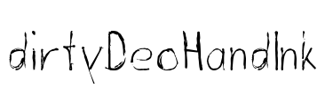 dirtyDeoHandInk Font Image