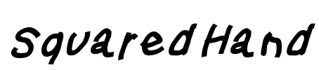 Squared Hand Font Image