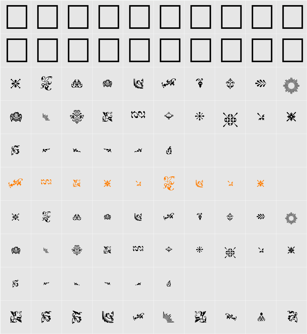 MCS Design Character Map