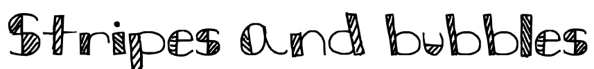 Stripes and bubbles Font Image