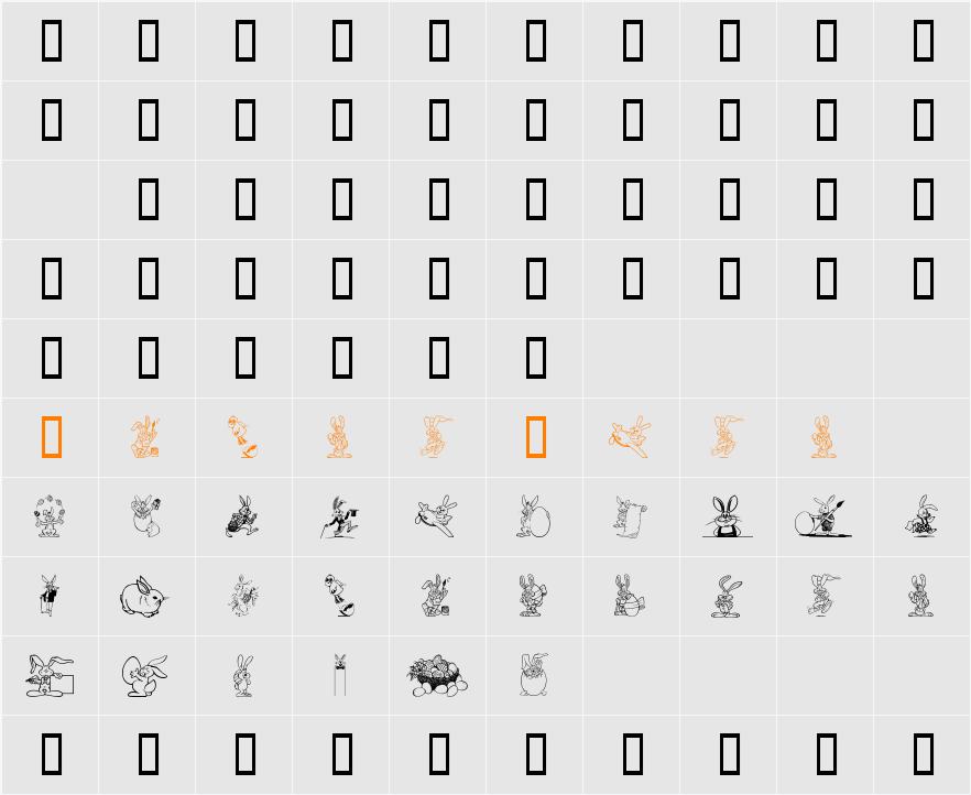 Easter Bunny Character Map