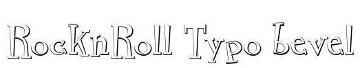 RocknRoll Typo bevel Font Image