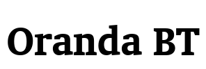 Oranda BT Font Image