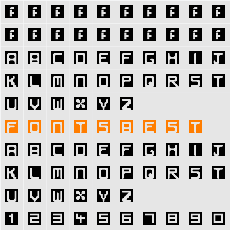 BubbleBorder Character Map