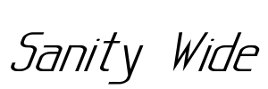 Sanity Wide Font Image