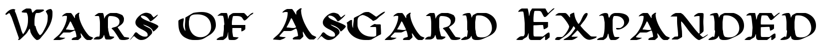 Wars of Asgard Expanded Font Image