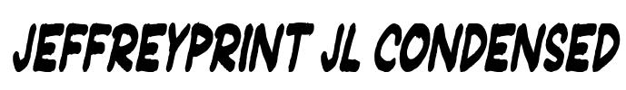 JeffreyPrint JL Condensed Font Image