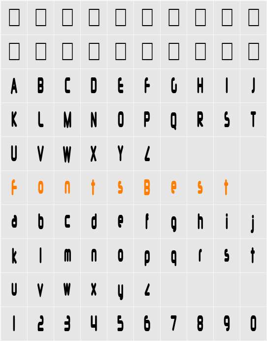 Silicon Carne Character Map