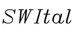 SWItal Font Image