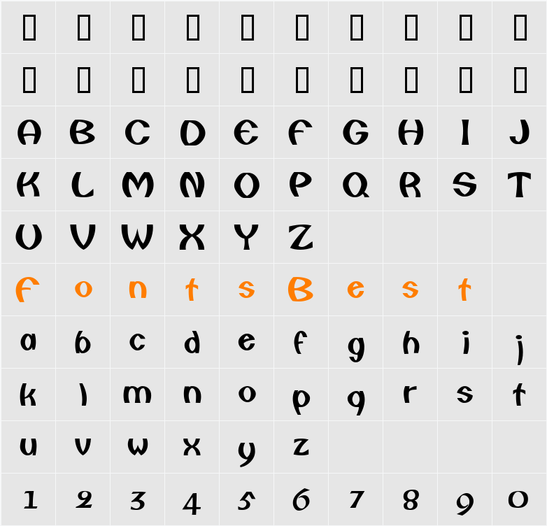 LeighSSK Character Map