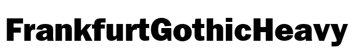 FrankfurtGothicHeavy Font Image