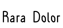 Rara Dolor Font Image