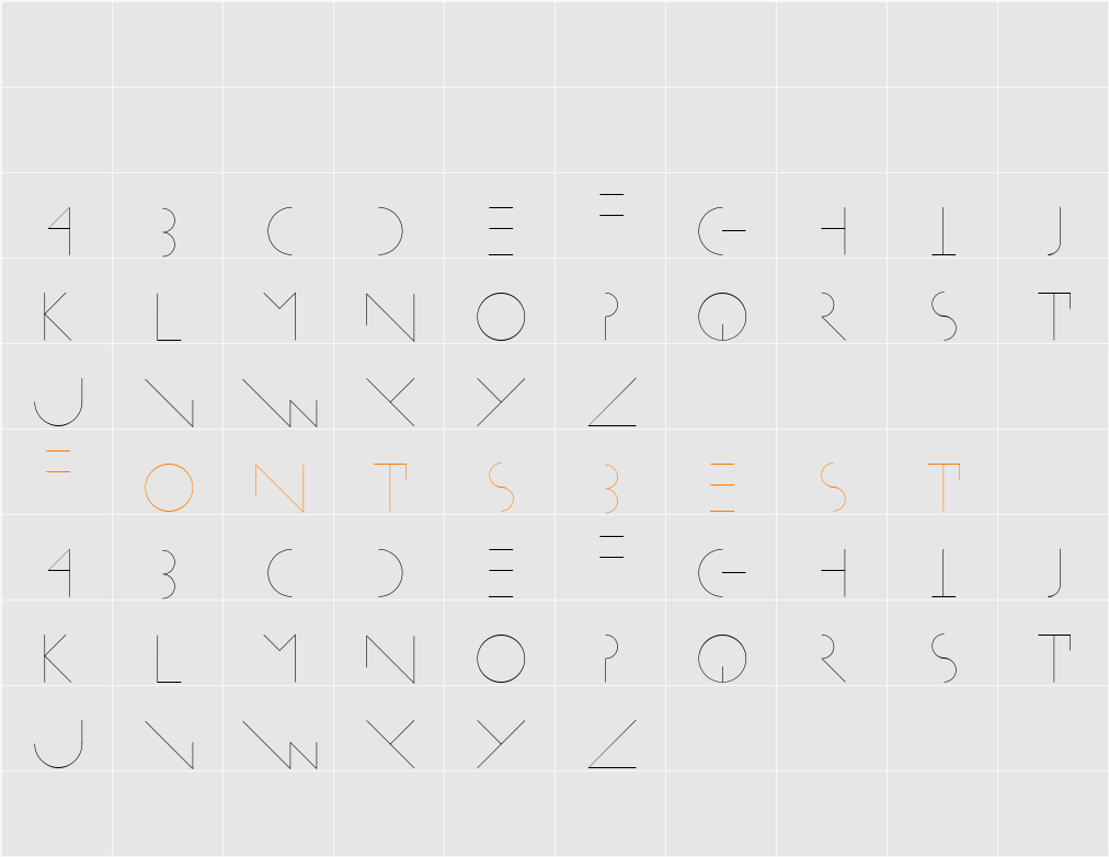 Linearus Character Map