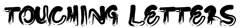 Touching Letters Font Image