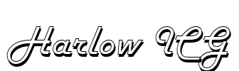 Harlow ICG Font Image