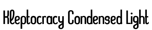 Kleptocracy Condensed Light Font Image
