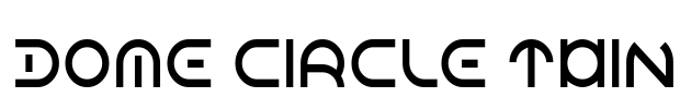 Dome Circle Thin Font Image