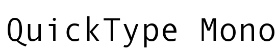 QuickType Mono Font Image