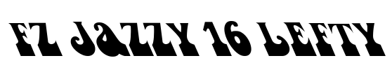 FZ JAZZY 16 LEFTY Font Image