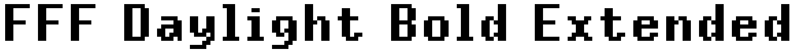 FFF Daylight Bold Extended Font Image