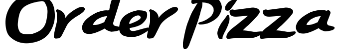 Order Pizza Font Image