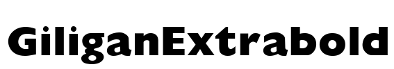 GiliganExtrabold Font Image