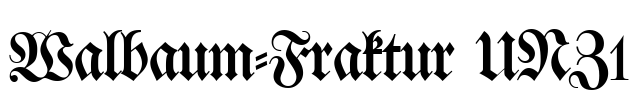 Walbaum-Fraktur UNZ1 Font Image