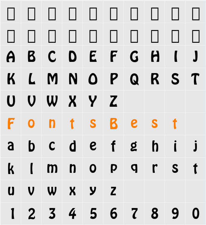 527-CAI978 Character Map