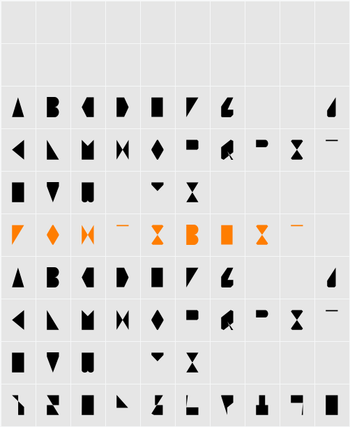 OCRFont Character Map
