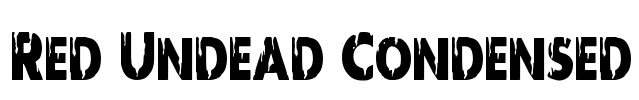 Red Undead Condensed Font Image