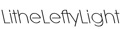 LitheLeftyLight Font Image