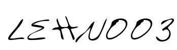 LEHN003 Font Image