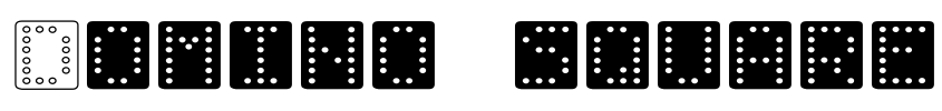 Domino square Font Image