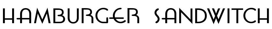 Hamburger Sandwitch Font Image