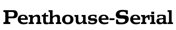 Penthouse-Serial Font Image
