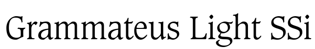 Grammateus Light SSi Font Image