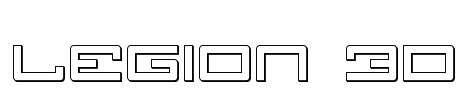Legion 3D Font Image