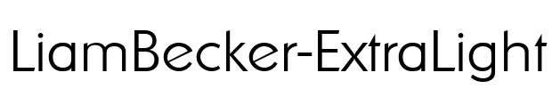 LiamBecker-ExtraLight Font Image
