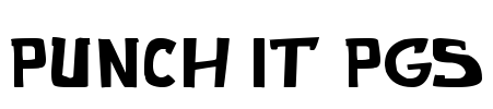 punch it PGS Font Image