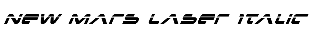 New Mars Laser Italic Font Image