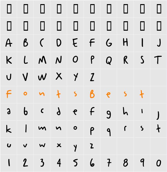 Onder Character Map